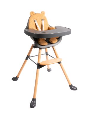 Childhome Evolu One.80° High Chair Anthracite + Teddy Cushio
