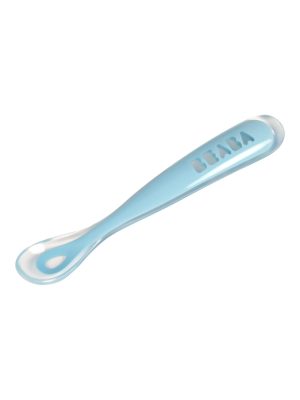 Cuillère 1er âge silicone blue