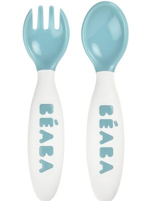 Set de 2 couverts ergonomiques 2ème âge blue