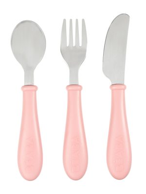 Set 3 couverts inox old pink