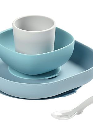 Set vaisselle silicone 4 pièces jungle