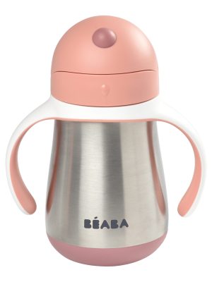 Tasse paille inox 250 ml old pink