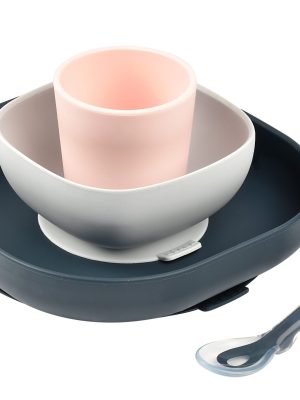 Set vaisselle silicone 4 pièces night-blue