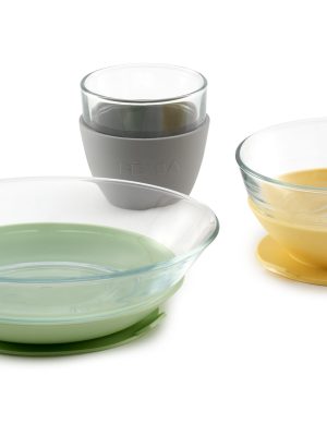 Coffret repas verre yellow