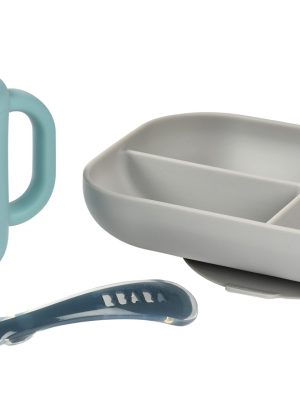 Coffret d'apprentissage silicone + tasse blue