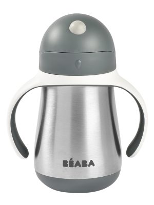 Tasse paille inox 250 ml mineral grey