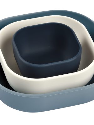 Lot de 3 bols silicone gigogne night blue