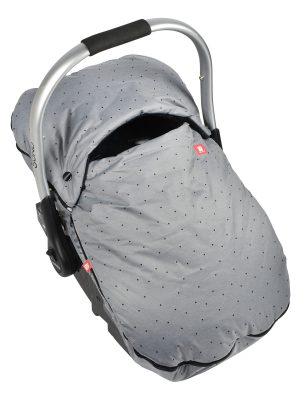 Chancelière siège auto heather grey dots